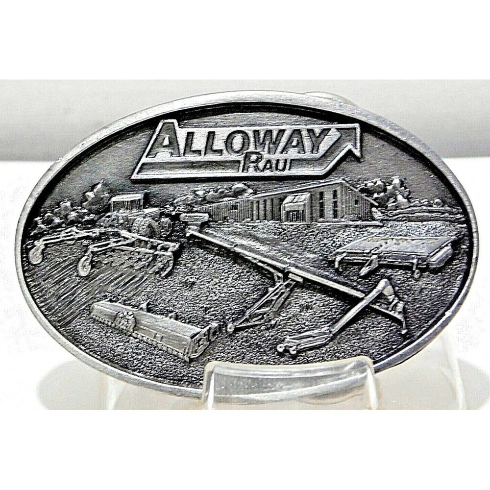 Vintage Alloway Rau Limited Edition #154 Farming Ag Pewter Belt Buckle-Excellent